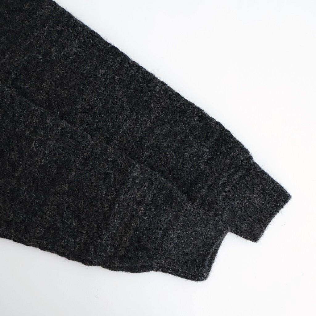 Baby Alpaca Knit P/O #MelangeDarkBrown [BHS25F013]