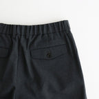 DOUBLE PLEATED SEMI EASY TROUSERS #CHARCOAL [A26C07PT02C]