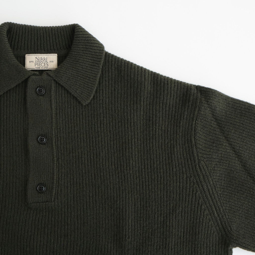 Wool Harf Cardigan ST Polo #KHAKI [NEP-AW2404]