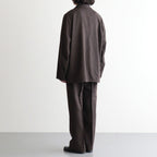 REGULAR FIT STRAIGHT TROUSERS #BROWN BIRD’S-EYE [M26C10PT03C]