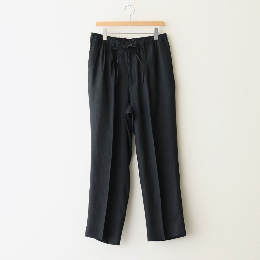 CLASSIC FIT TWO TUCK EASY TROUSERS #BLACK [A25B05PT01C]