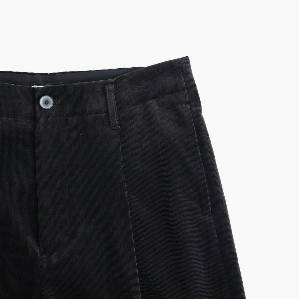 Finx Cotton Corduroy Wide Trousers #Black [NEP-AW2659 ]