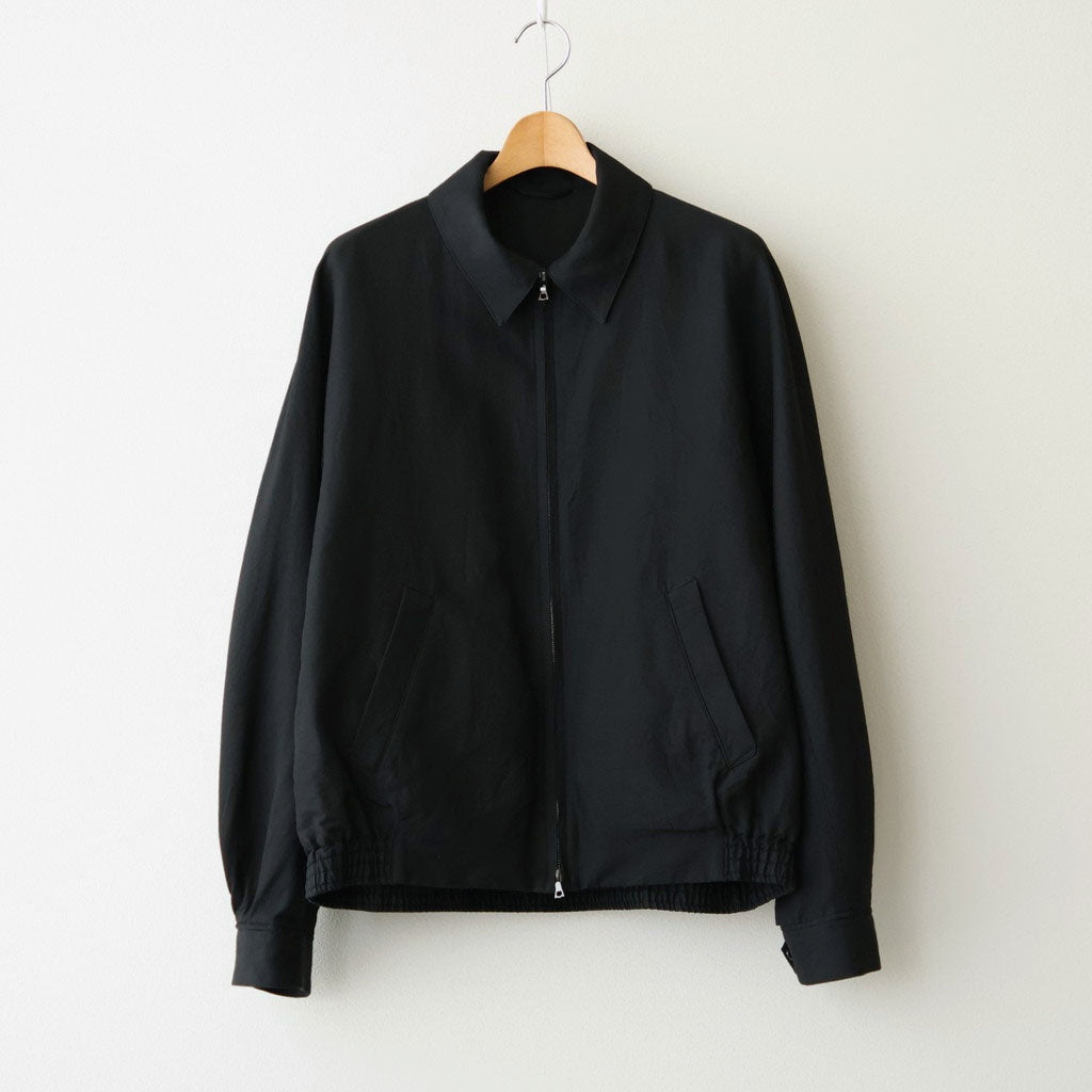 Washed Wool Silk Sports Jacket #Black [BHS26F020]