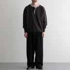 Wool Cupro Easy Wide Trousers #Black [NEP-SS2606]