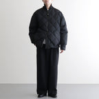 HIGH-COUNT SILK MITTEN PUFF JACKET #BLACK [252OJ-JK13]