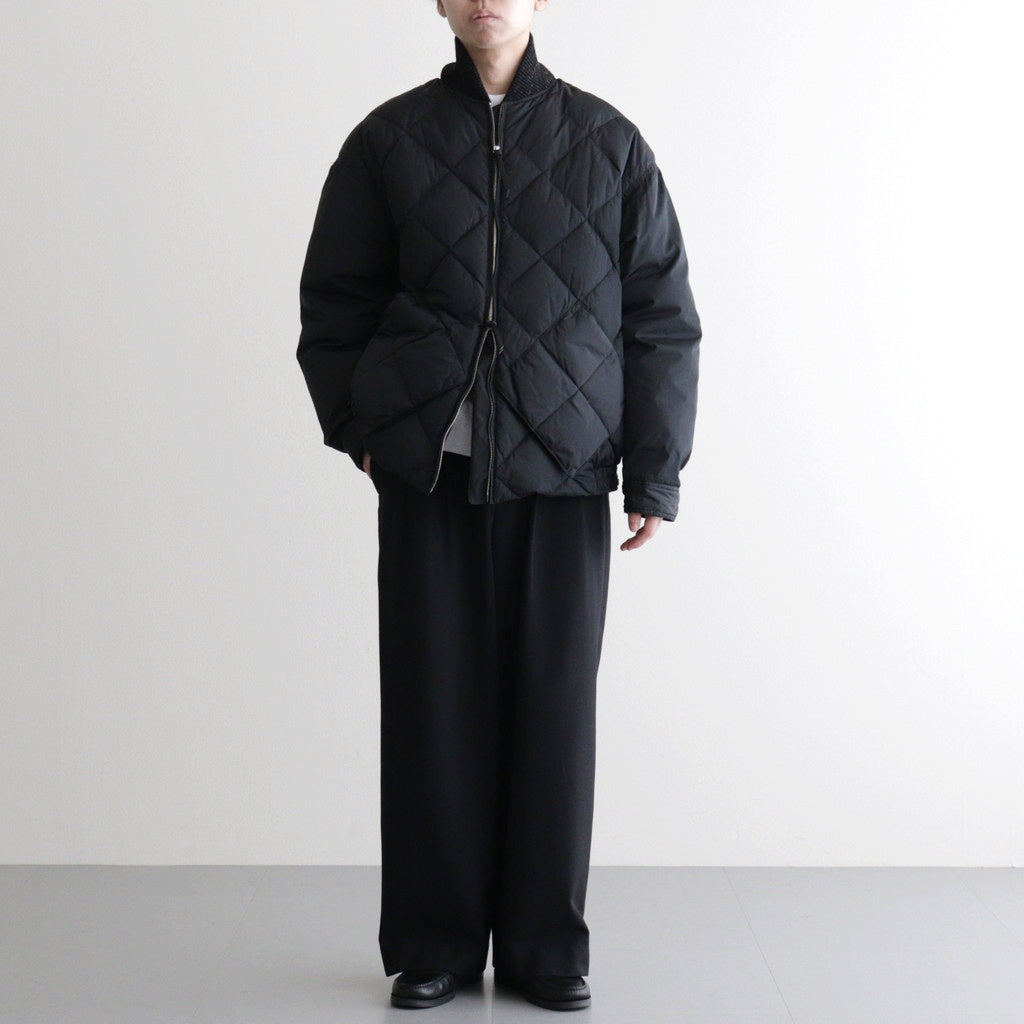 HIGH-COUNT SILK MITTEN PUFF JACKET #BLACK [252OJ-JK13]
