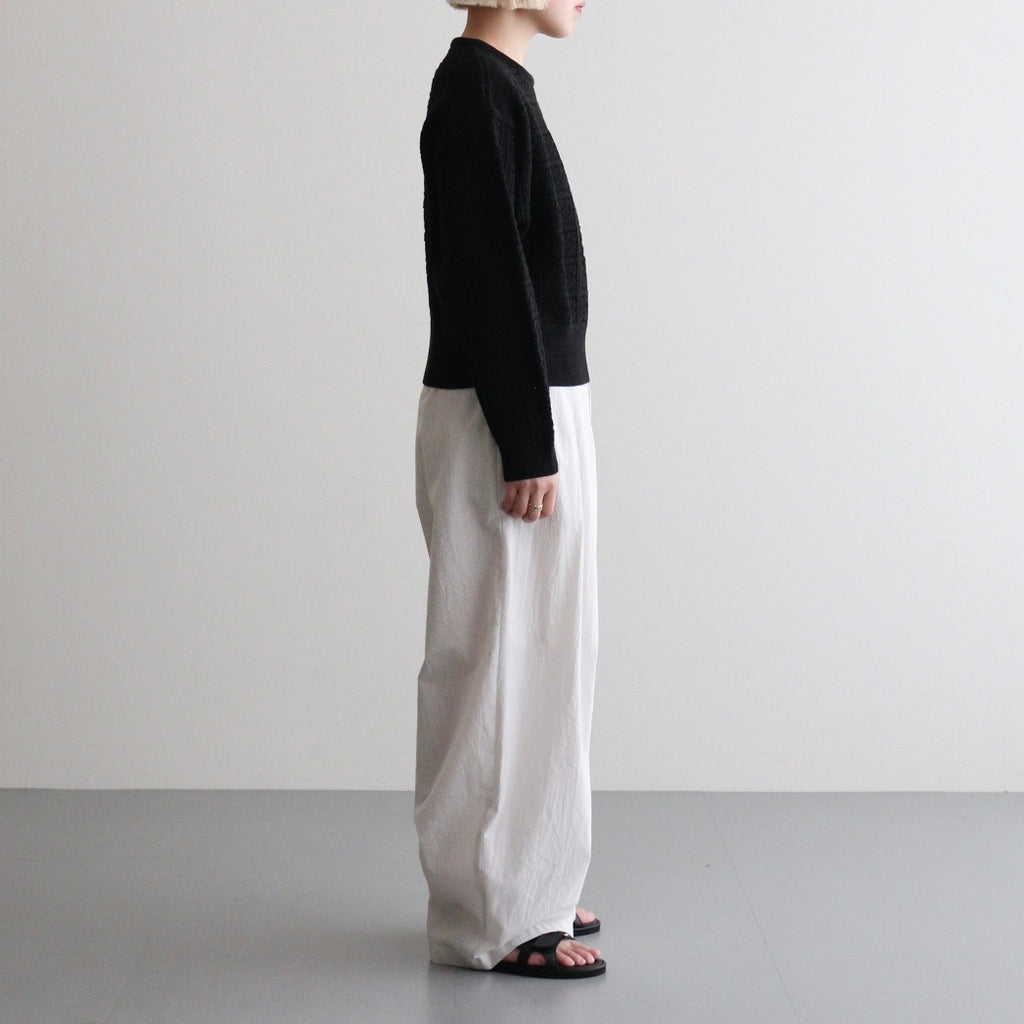 GRASSY LACE CREW NECK #BLACK [BN-26SL-028]