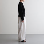 GRASSY LACE CREW NECK #BLACK [BN-26SL-028]