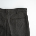TWEED WOOL ONE TUCK TROUSERS #BROWN [BN-26FM-023]