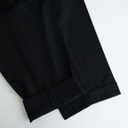 DOUBLE PLEATED WIDE TROUSERS #BLACK [A25C15PT02C]