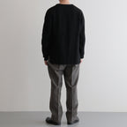 HEAVY WAFFLE TOP #INK BLACK [PMAU-CL01]