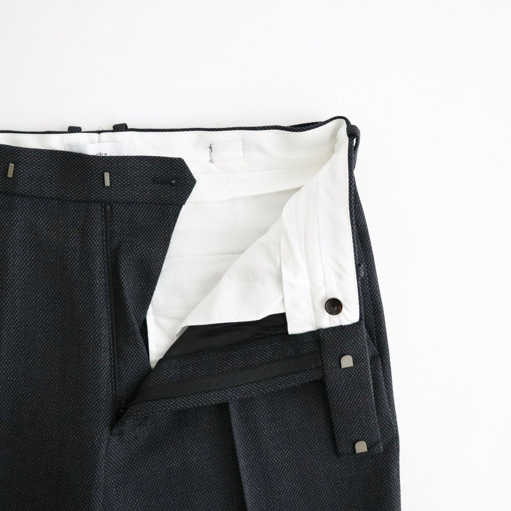 REGULAR FIT STRAIGHT TROUSERS #GRAY BIRD’S-EYE [M26C10PT03C]