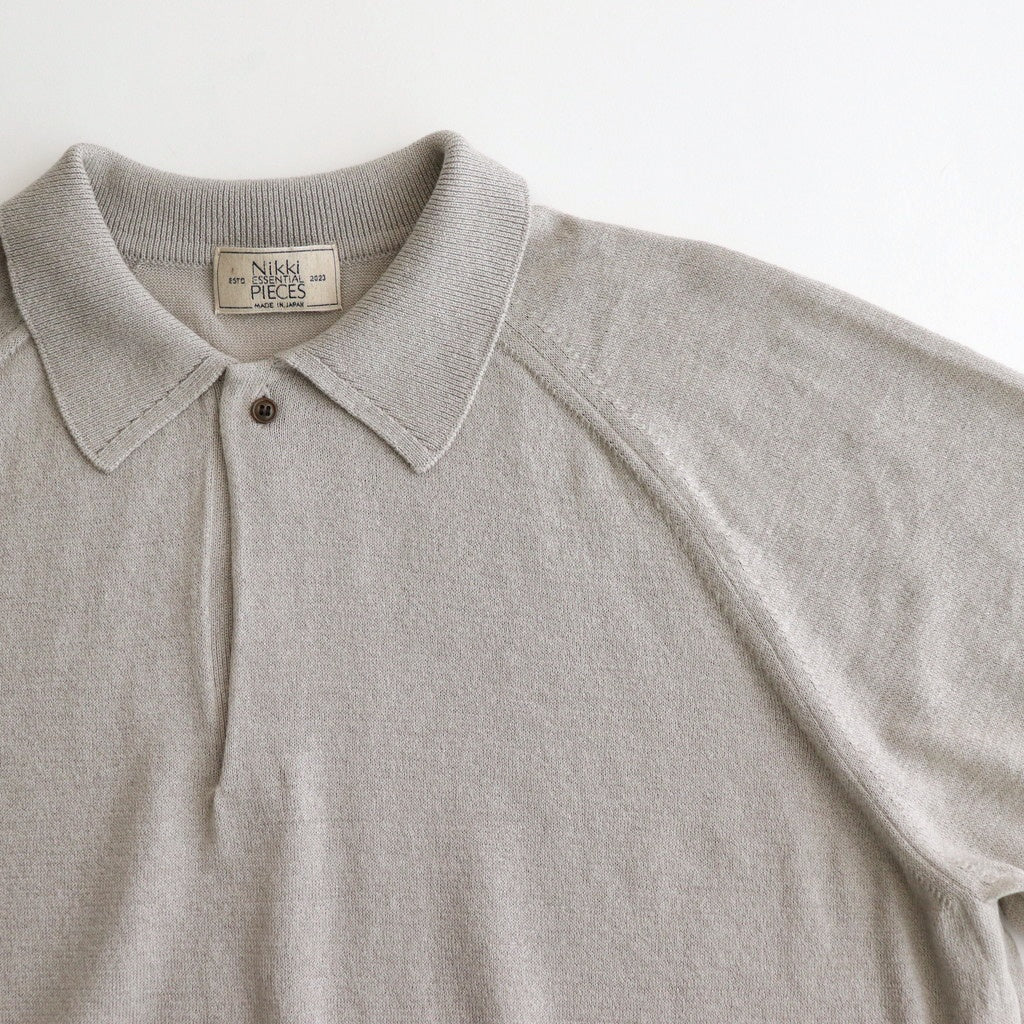 Washi Cotton Knit Polo Shirt #BEIGE [NEP-SS2530M]