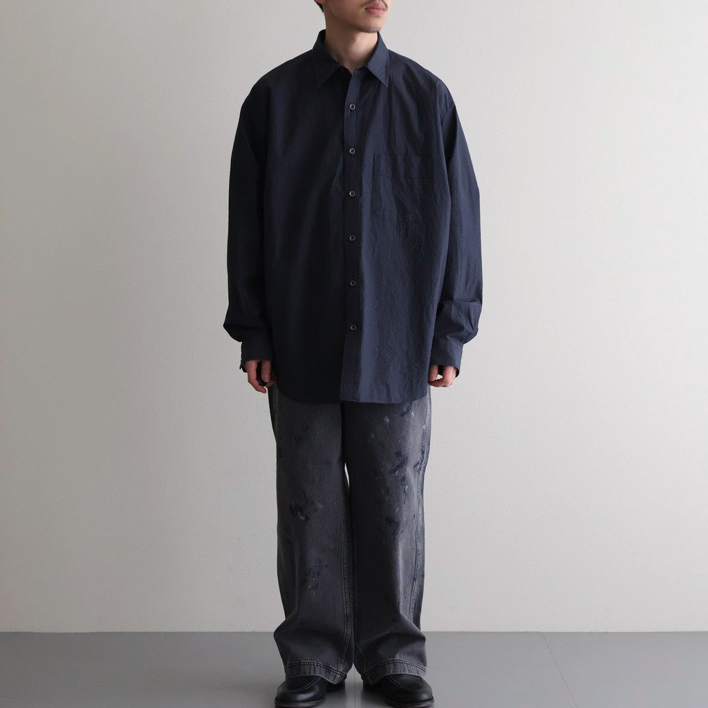 Cottton Silk Check Standard Shirt #Black Check [NEP-SS2645]