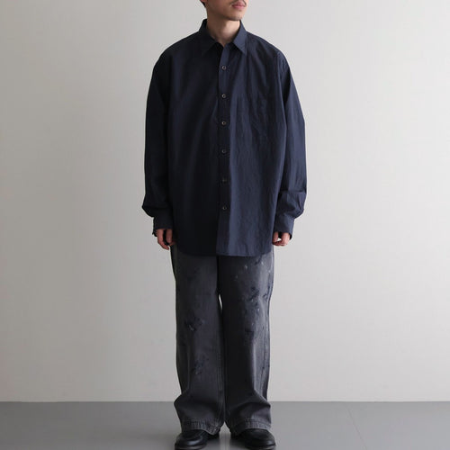 Cottton Silk Check Standard Shirt #Black Check [NEP-SS2645]