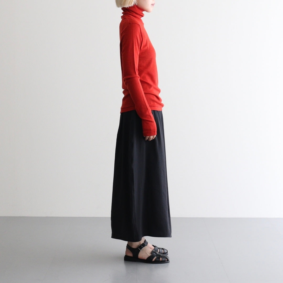 Wool Rib Turtle Neck #DarkRed [BHSW24F12F26]