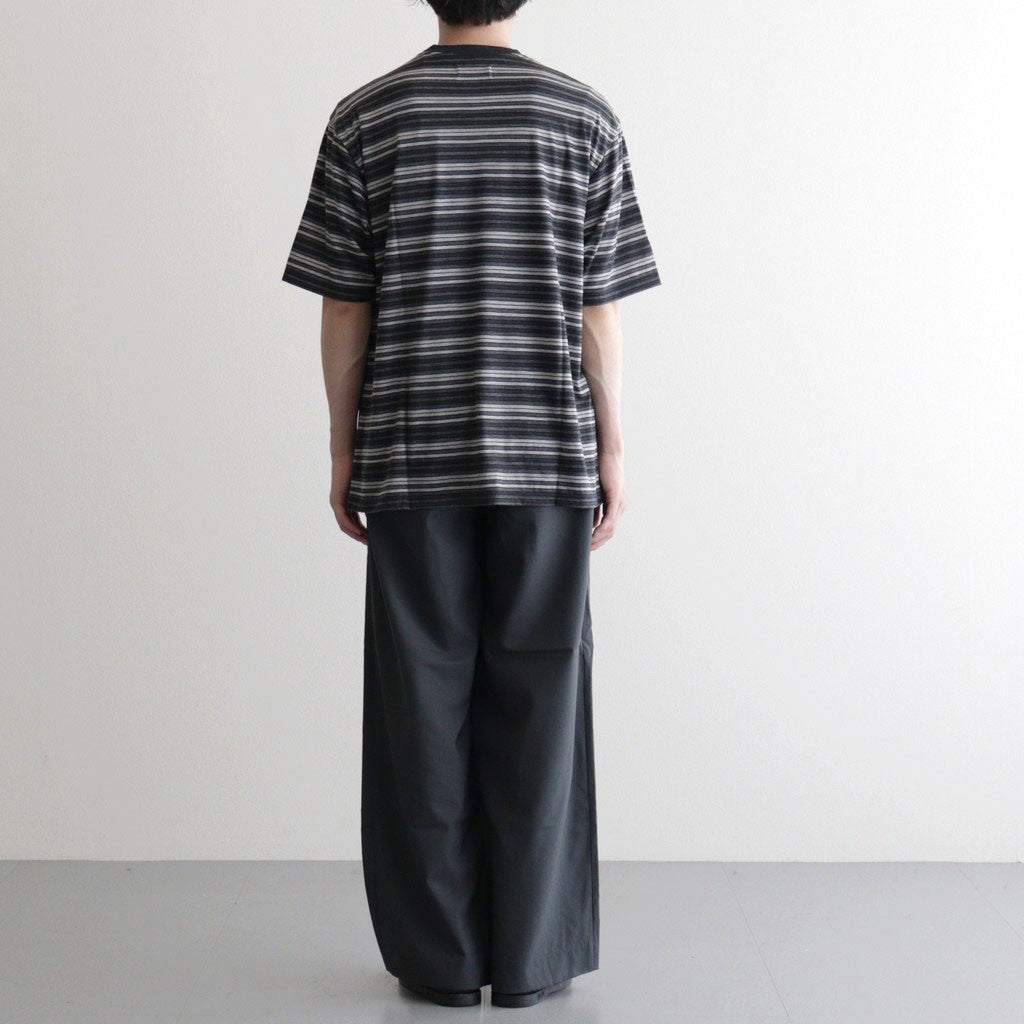 TRIPLE PLEATED WIDE TROUSERS #CHARCOAL [A26A15PT03C]