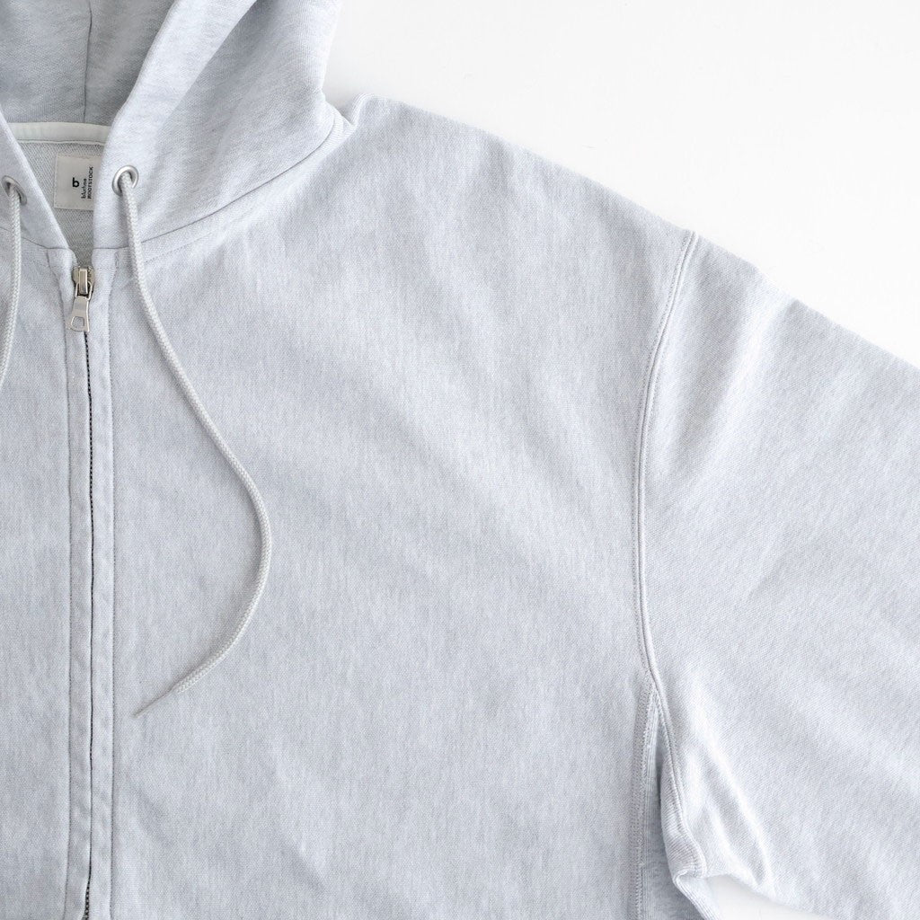 Thin-Sweat Hoodie Zip #HeatherWhite [bROOTS25S24S26]