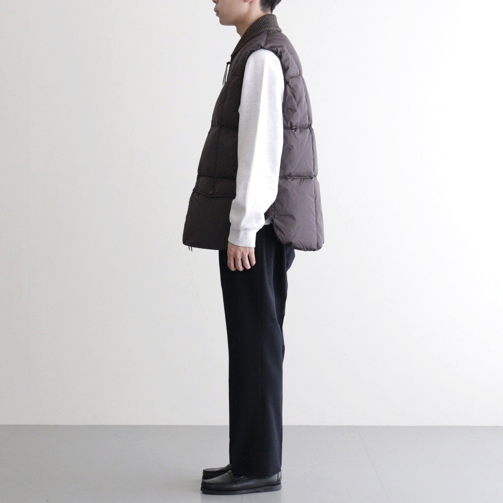 HIGH-COUNT SILK PUFF VEST #WHISKY [252OJ-VT02]