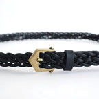 NARROW MESH BELT #BLACK [AC-17-C-COW-5]