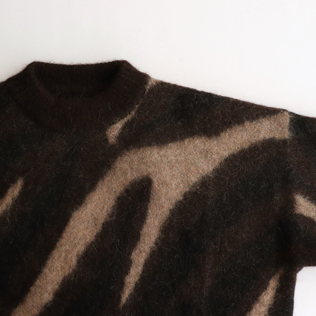 BIAS ZEBRA PATTERN JUMPER #NATURAL BEIGE MIX [A24C20SW02C BIAS ZEBRA PATTERN JUMPER #NATURAL BEIGE MIX [A24C20SW02C