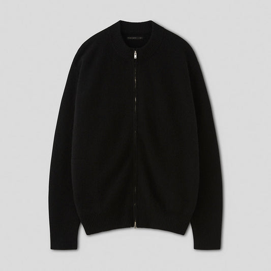 CASHMERE BOTTLENECK CARDIGAN #BLACK [PMLW-KN01]