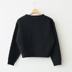 GRASSY LACE CREW NECK #BLACK [BN-26SL-028]