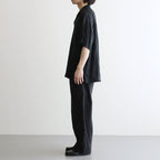 NEW OPEN COLLAR S/S SHIRT #BLACK [A26B05SH01B]