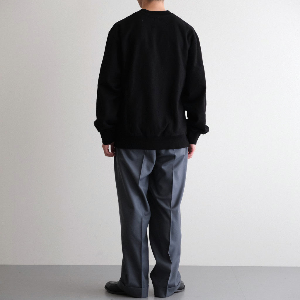 DOUBLE PLEATED WIDE TROUSERS #FOREST GRAY [A25C15PT02C]