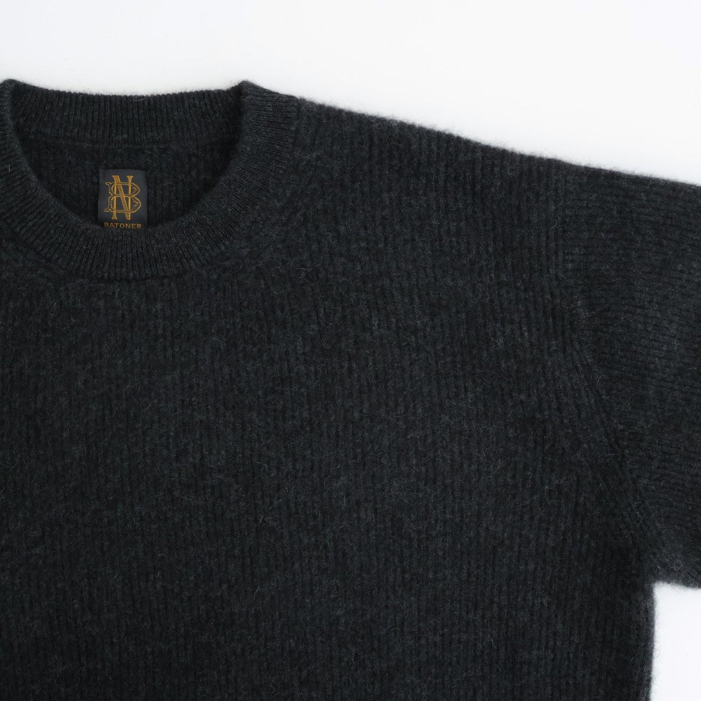 CASHMERE FOX CREW NECK #CHARCOAL [BN-25FM-053]