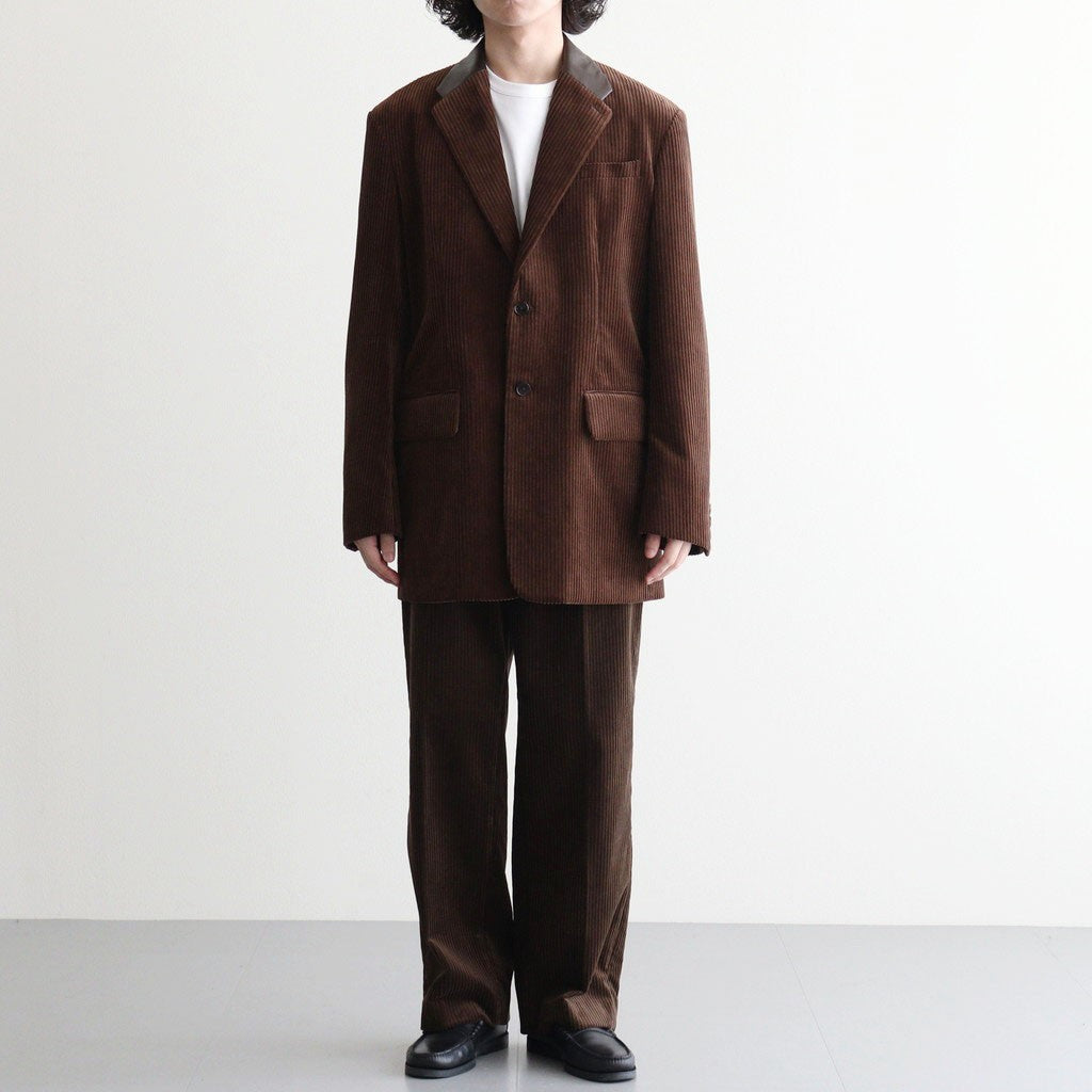 MIXED-WALE CORDUROY TAILORED JACKET #BROWN [26W-BIS-JK11]