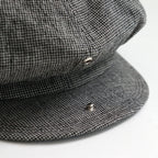 LINEN HOUNDSTOOTH CASQUETTE-OLDBOY #IVORY [Y01002]