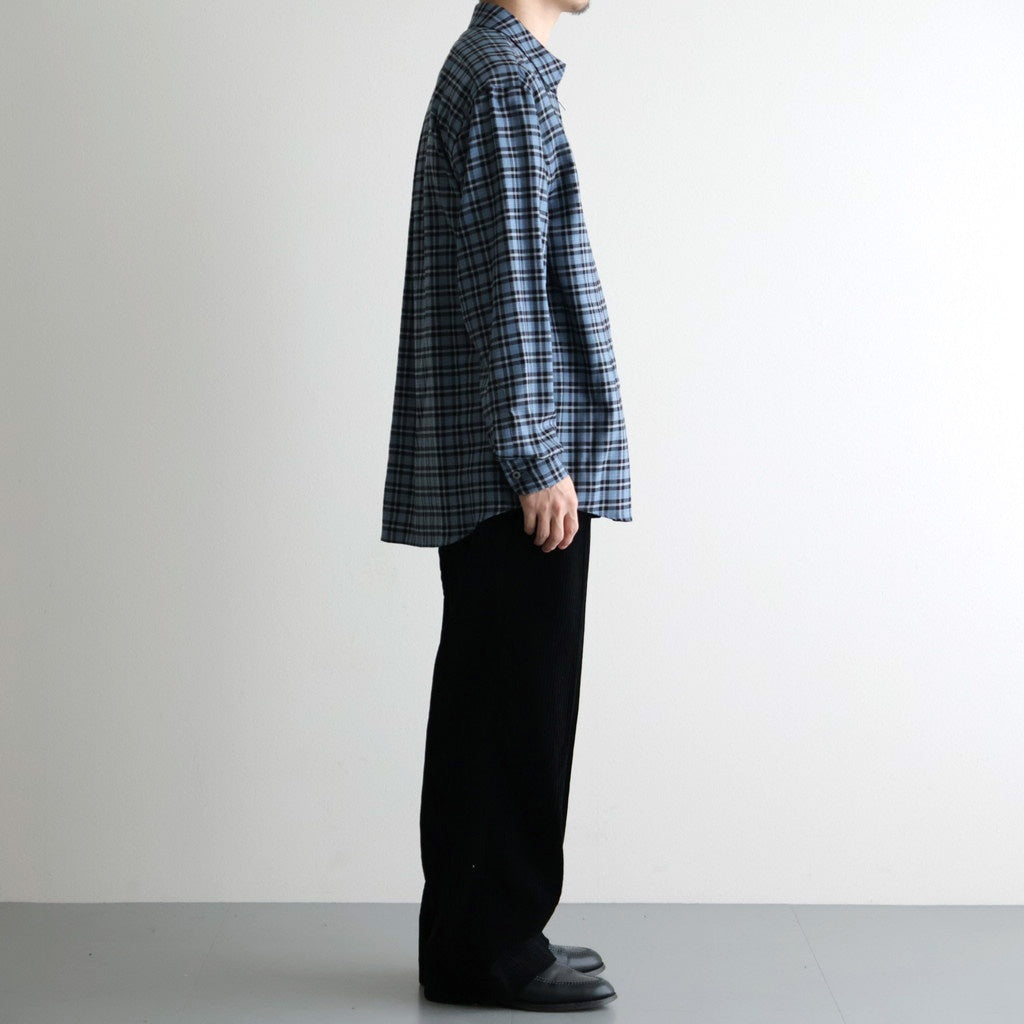 ZIP SHIRT #BLUE CHECK [A26C17SH03C]