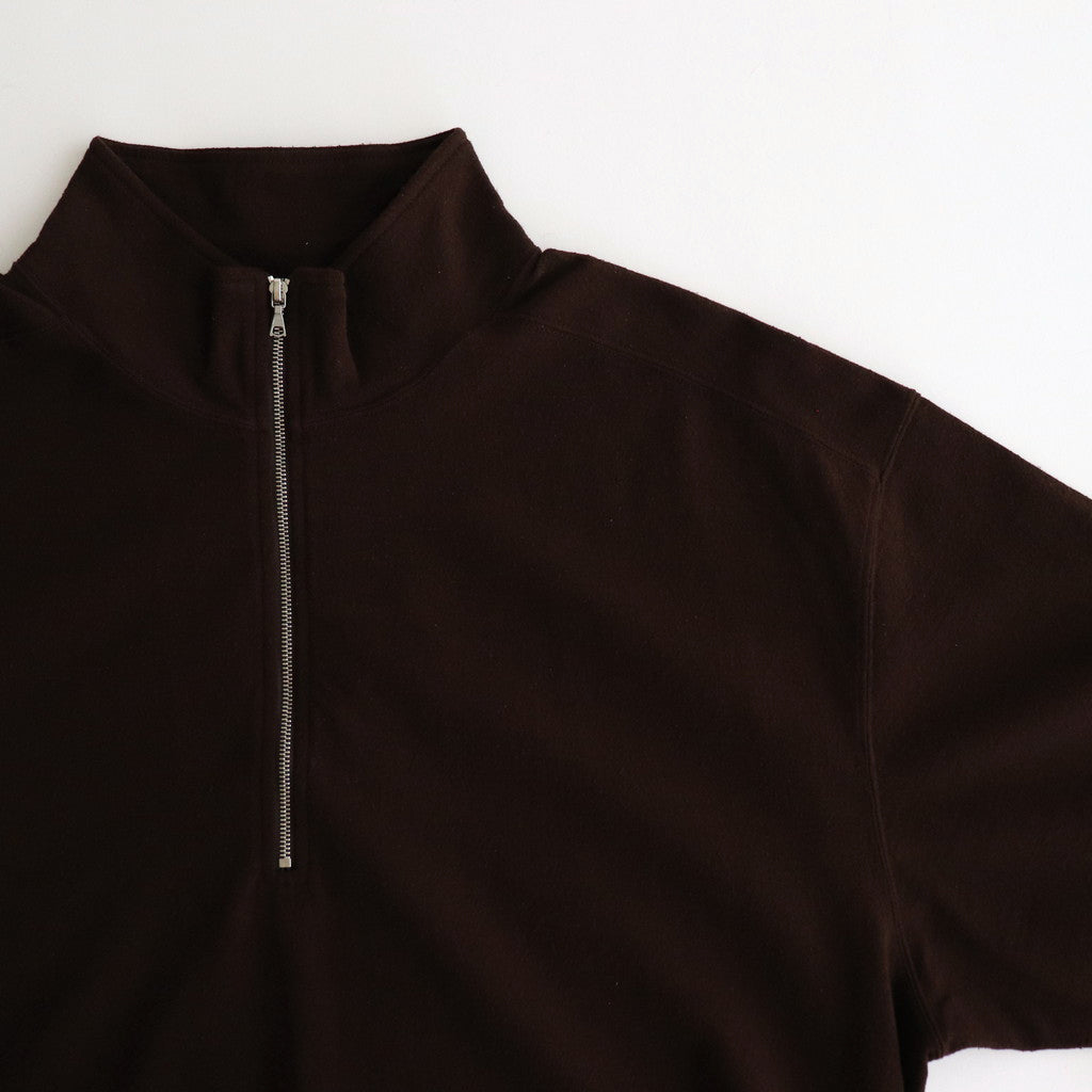 Co/Silk Nep Harf-Zip #Chocolate [BHS24F038Si]