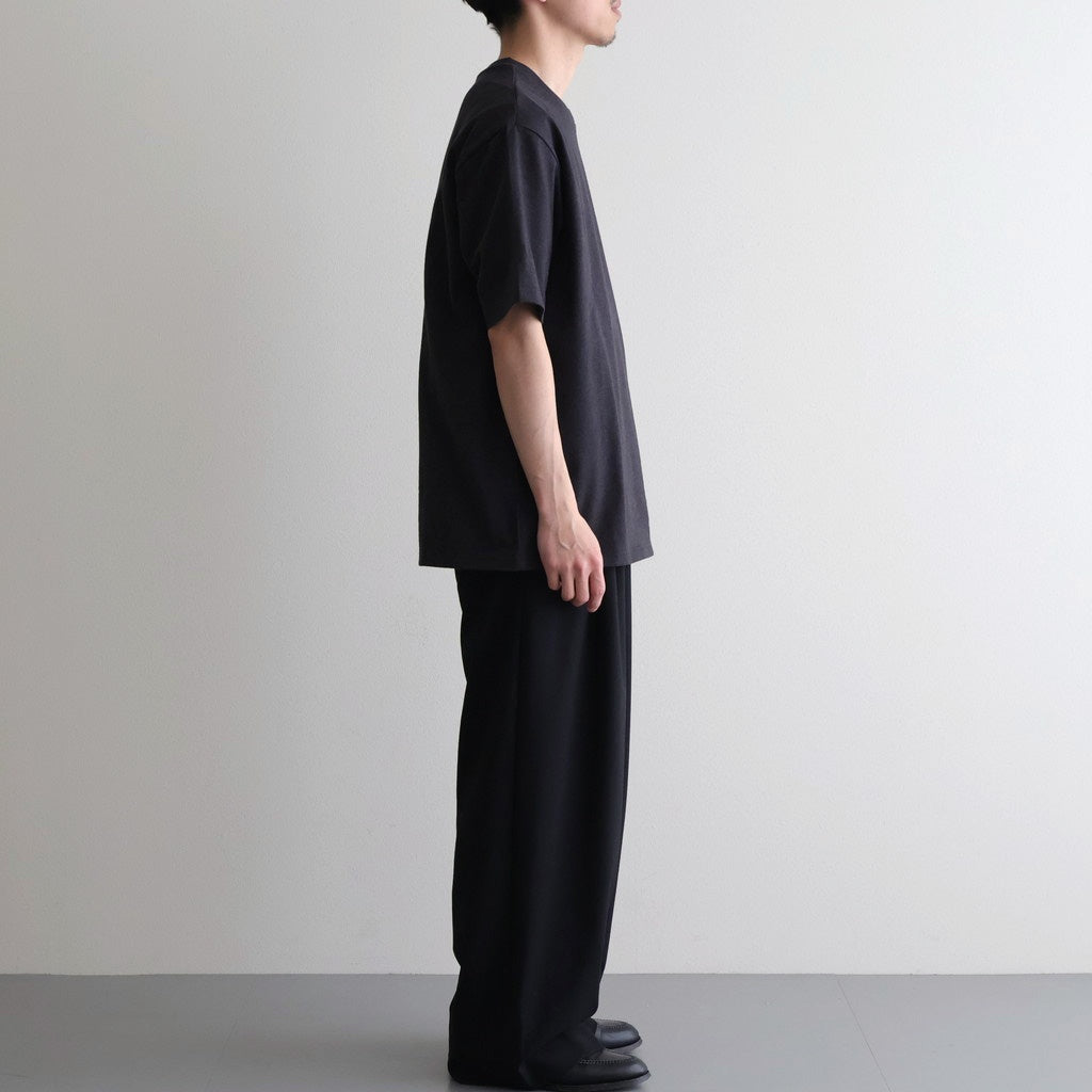 CREW NECK TEE #HEATHER BLACK [M26A13CS01B]