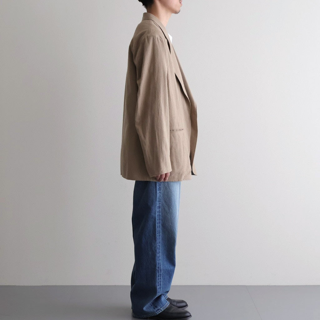Silk/Cotton Nep Cardigan Jacket #Beige [BHS26S019]