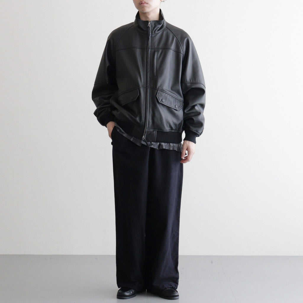 HIGH NECK BLOUSON #BLACK [SH-68-C-SHEEP-4]