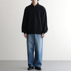 Co/Silk Nep Harf-Zip P/O #Black [BHS25S037S26]