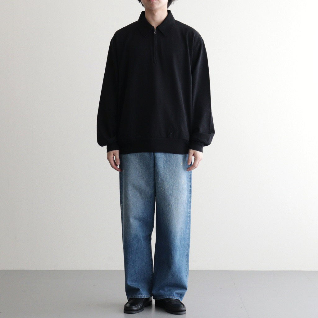 Co/Silk Nep Harf-Zip P/O #Black [BHS25S037S26]