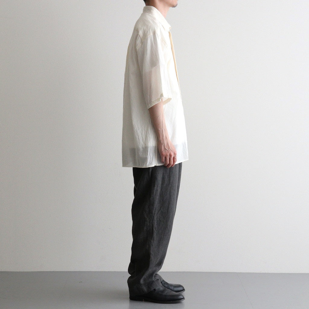 Silk-Co Voile Half-Sleeve Shirt #Ivory [BHS26S036SiCo]