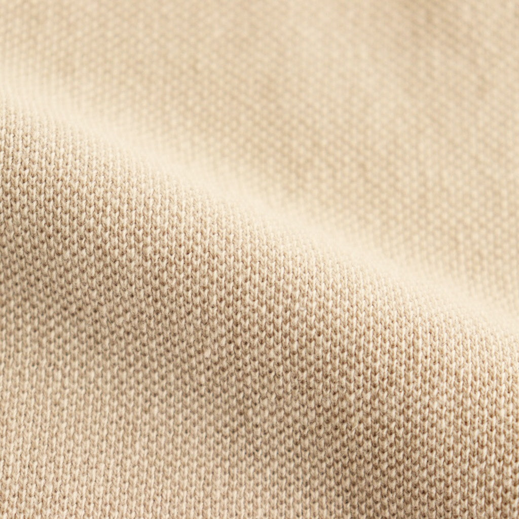 SEED STITCH LONG SLEEVE TOP #SAND BEIGE [PMAT-CL03]