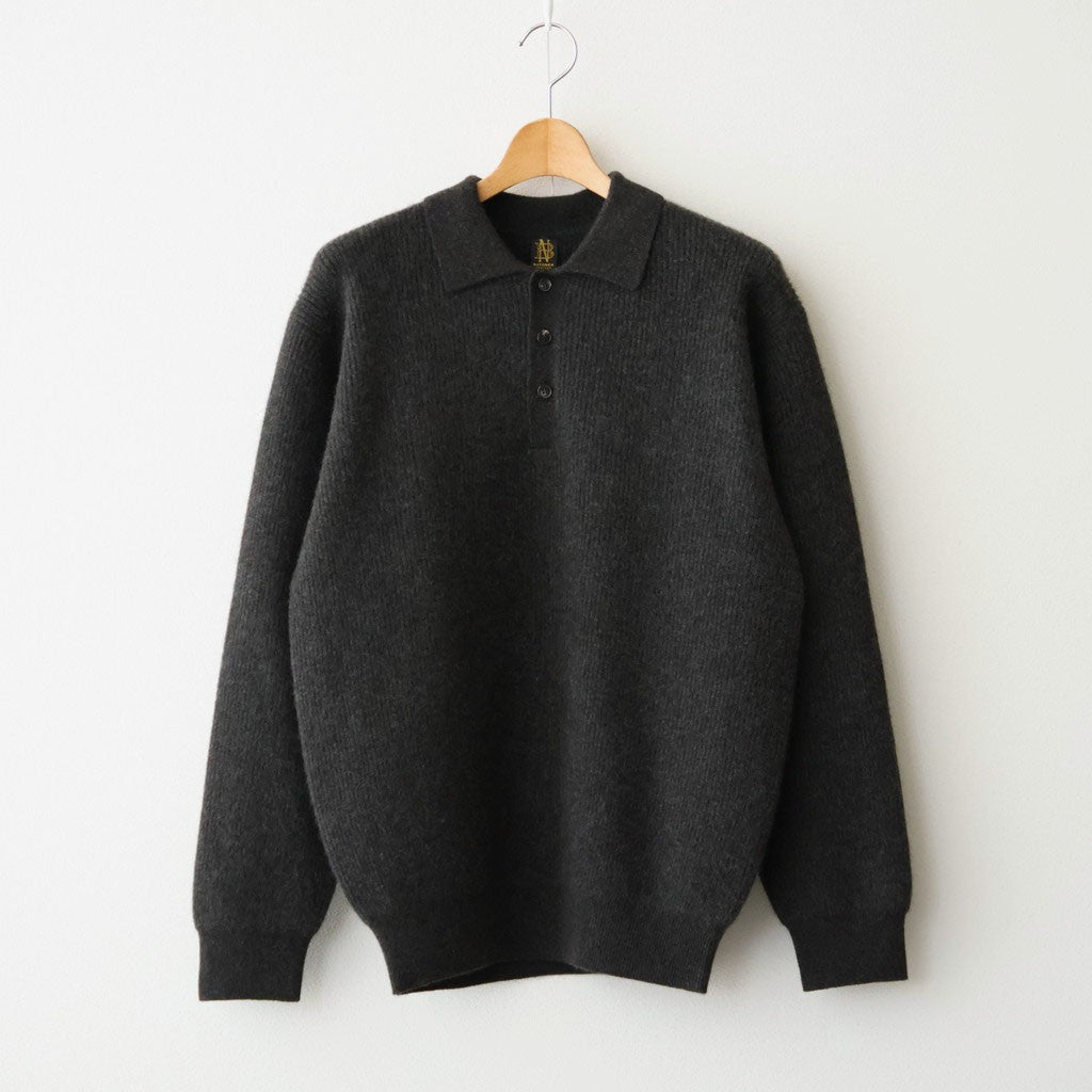 CASHMERE FOX POLO #CHARCOAL [BN-26FM-061]