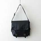 FLAP SHOULDER BAG M #BLACK [BG-30-C-COW-5]