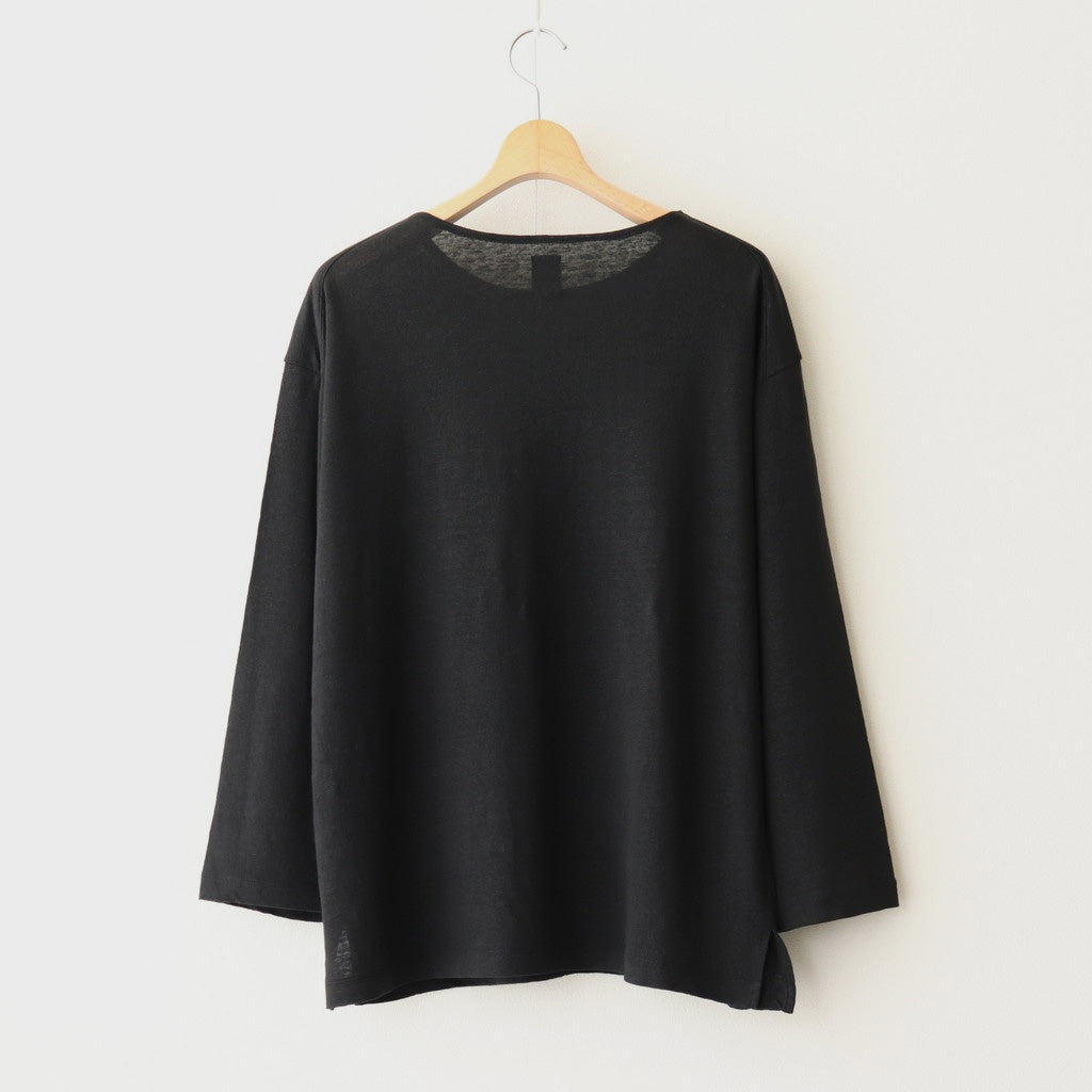 NORMANDY LINEN BASQUE SHIRT #BLACK [BN-25SM-065]