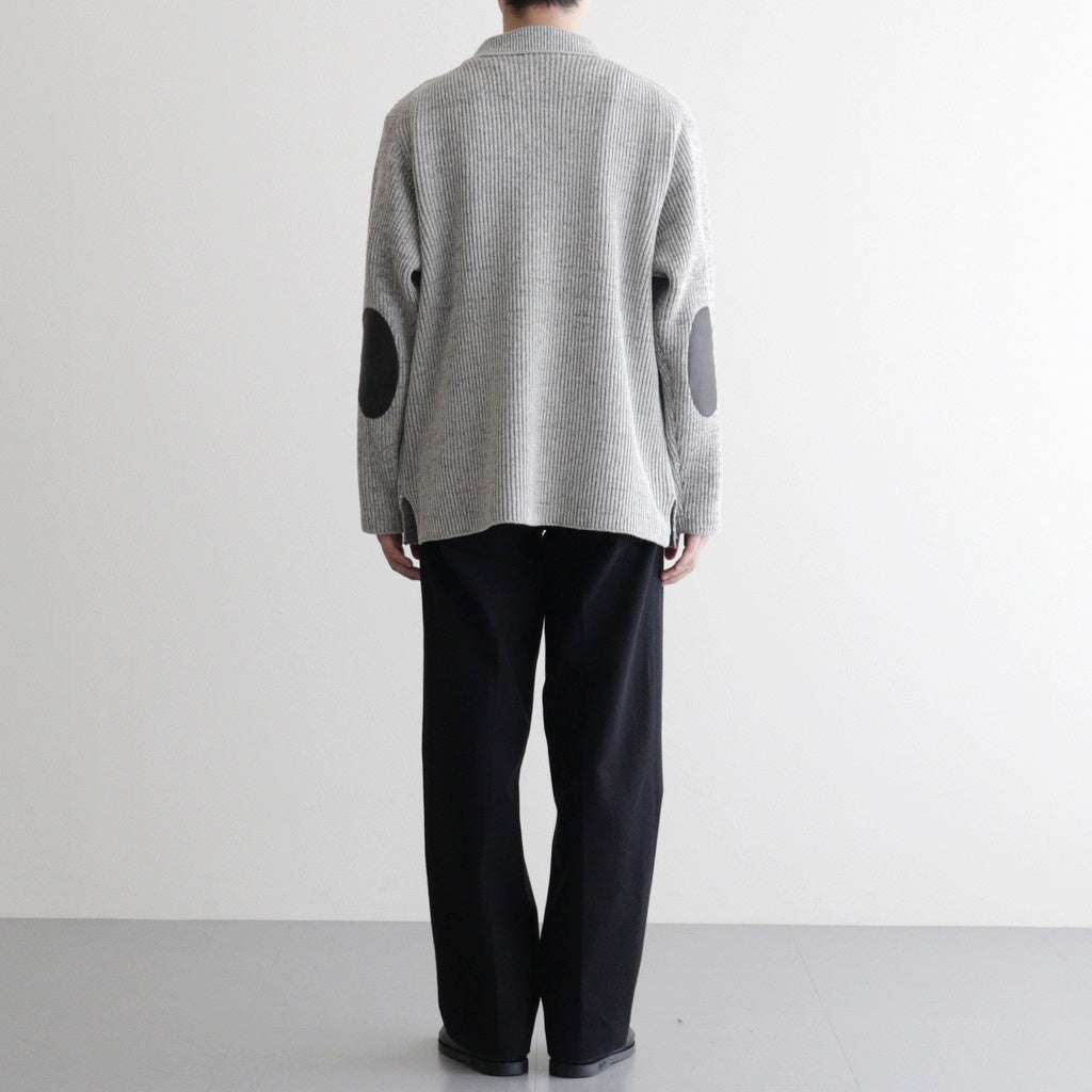 BLENDED KEMPI WOOL RAPEL CARDY #PEWTER [252OJ-KN03]