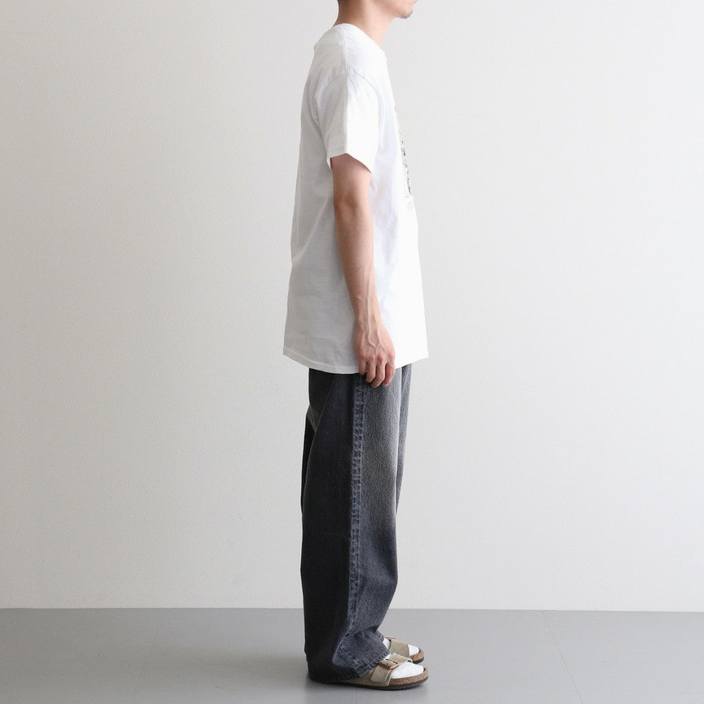 SHORT SLEEVE PRINT-T "swing by" #WHITE [DNA25T02]