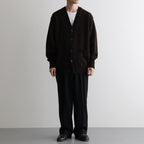 BABY ALPACA KURUMI TENJIKU V CARDIGAN #BROWN [BN-25FM-059]