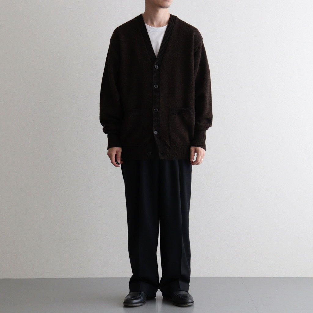 BABY ALPACA KURUMI TENJIKU V CARDIGAN #BROWN [BN-25FM-059]