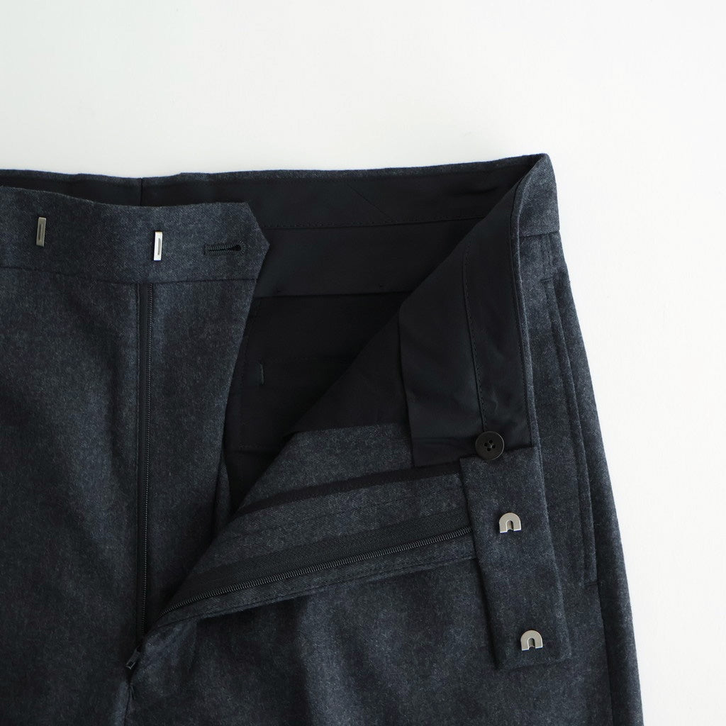 Wool Flannel Tuckless Waide Trousers #TOP Gray [NEP-AW2504M]