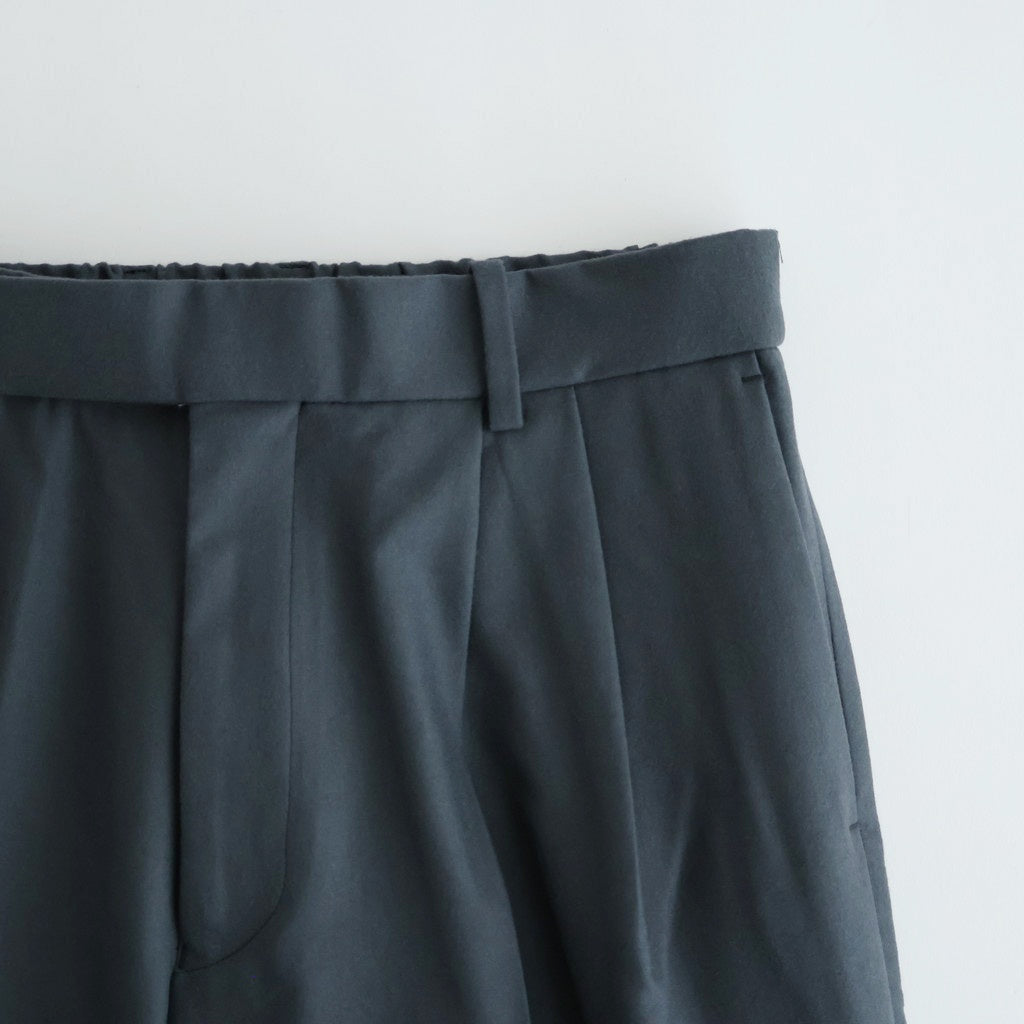 DOUBLE PLEATED WIDE TROUSERS #FOREST GRAY [A25C15PT02C]